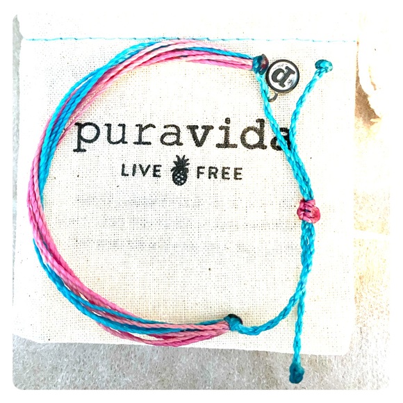 Pura Vida Jewelry - PURA VIDA pink blue authentic bracelet brand